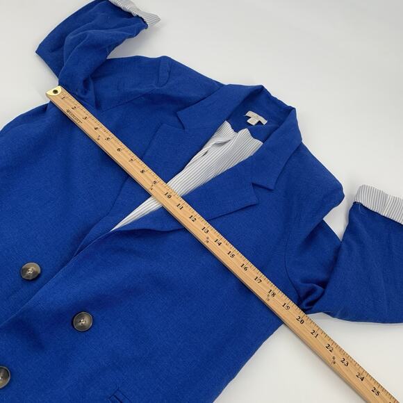 Jules & Leopold Casual Oversized Boxy Fit Open Front Blazer Jacket Medium Blue M - Picture 7 of 7